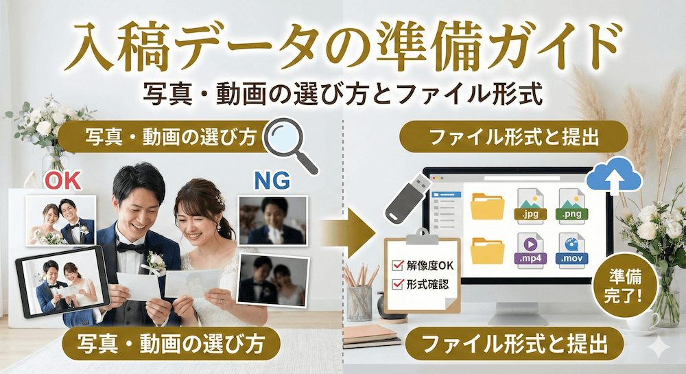 入稿データの準備ガイド｜写真・動画の選び方とファイル形式