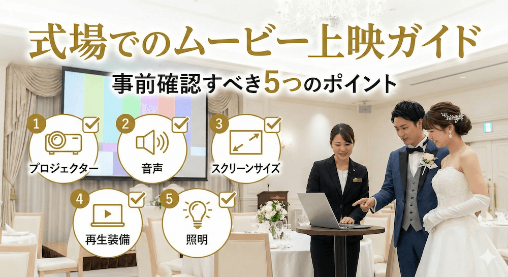 式場でのムービー上映ガイド｜事前確認すべき5つのポイント